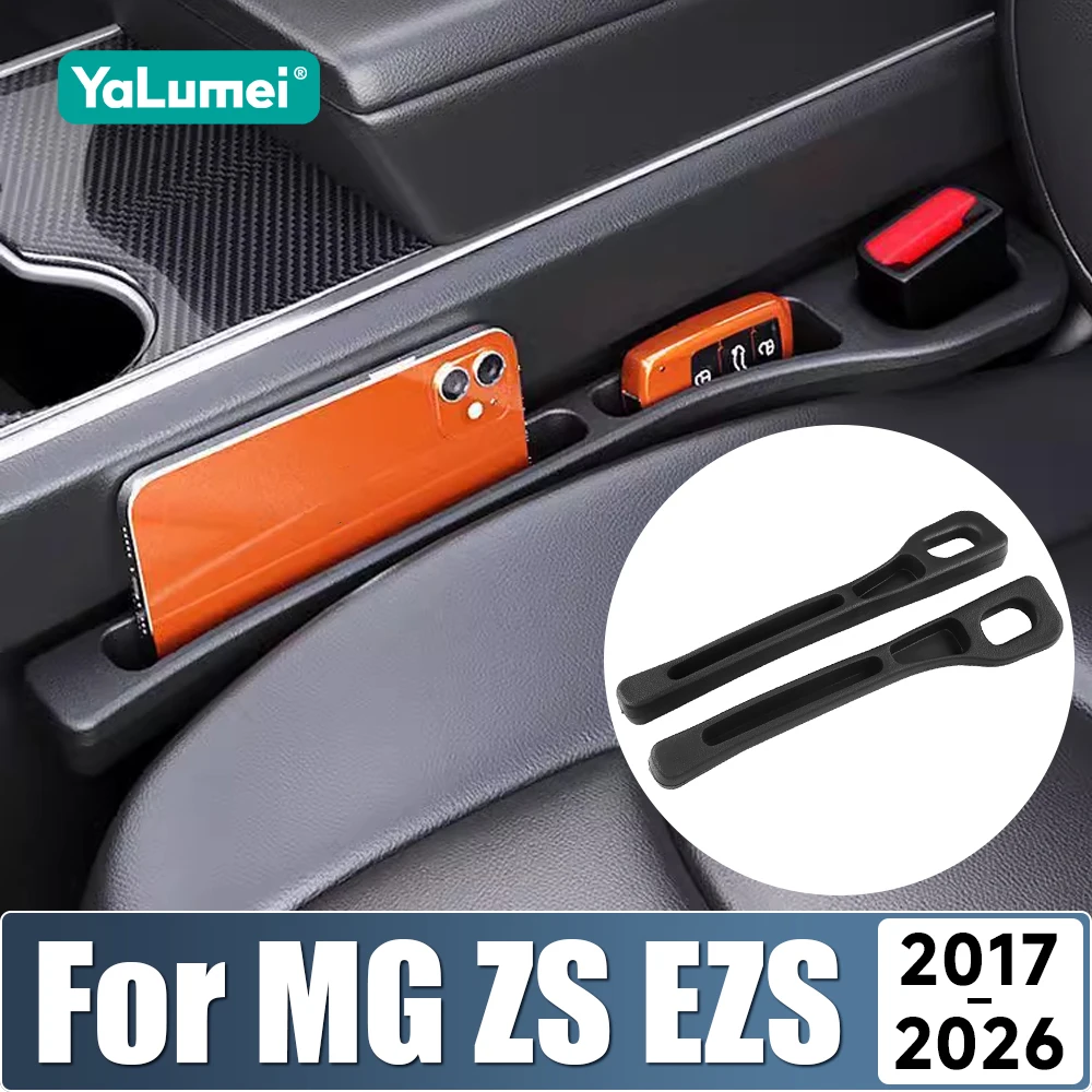 ل MG ZS EZS EV 2017 2018 2019 2020 2021 2022 2023 2024 2025 2026 2 قطعة مقعد السيارة الفجوة المضادة للتسرب شرائط فتحة مقعد الفجوة المنظم #1