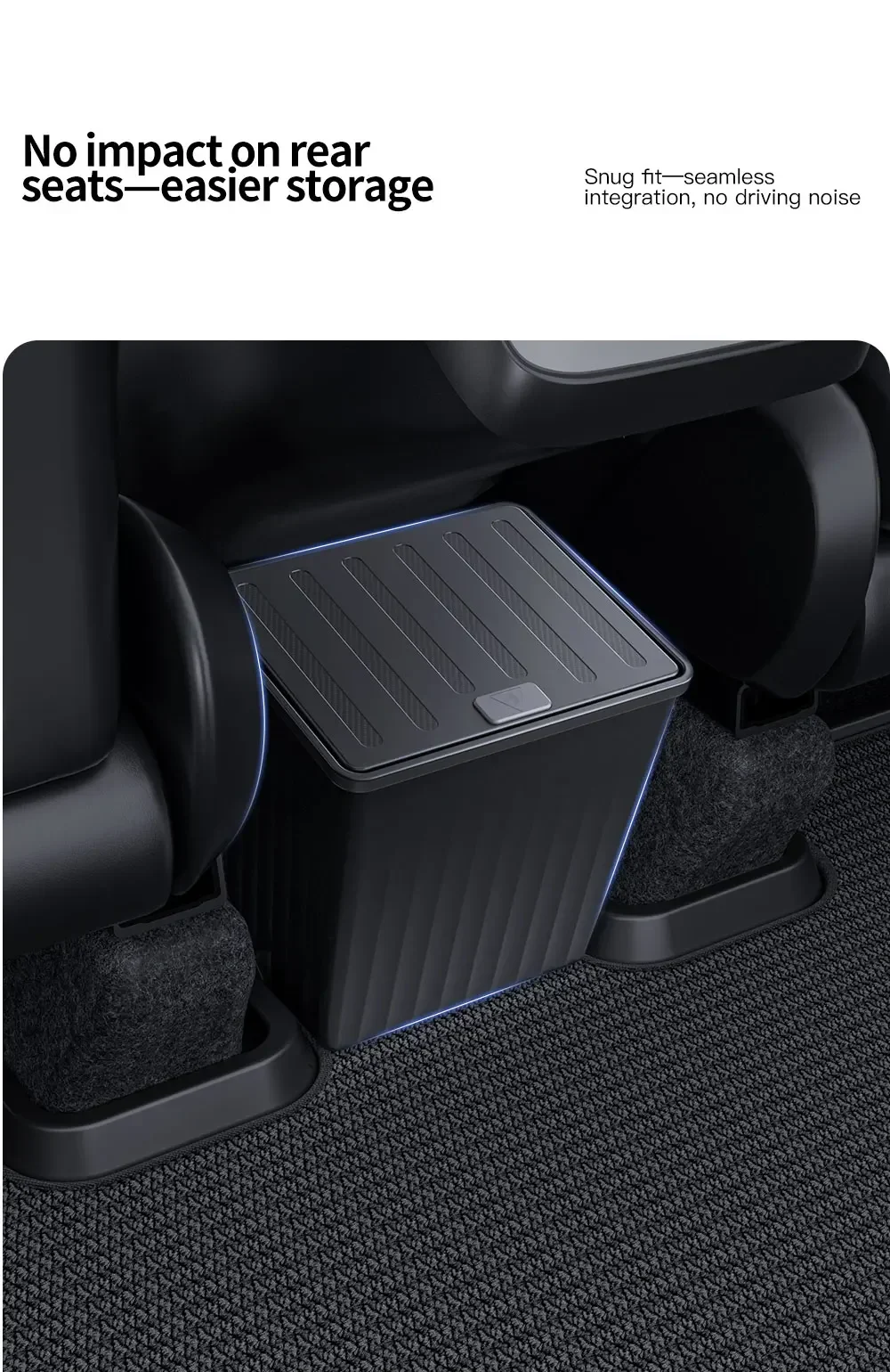 Für Tesla Model Y Juniper 2026 2025 Vorderer und Hinterer Sitz-Aufbewahrungsbox mit Abdeckung, Auto-Mülleimer, Regenschirm-Organizer, Zubehör – Detail 11