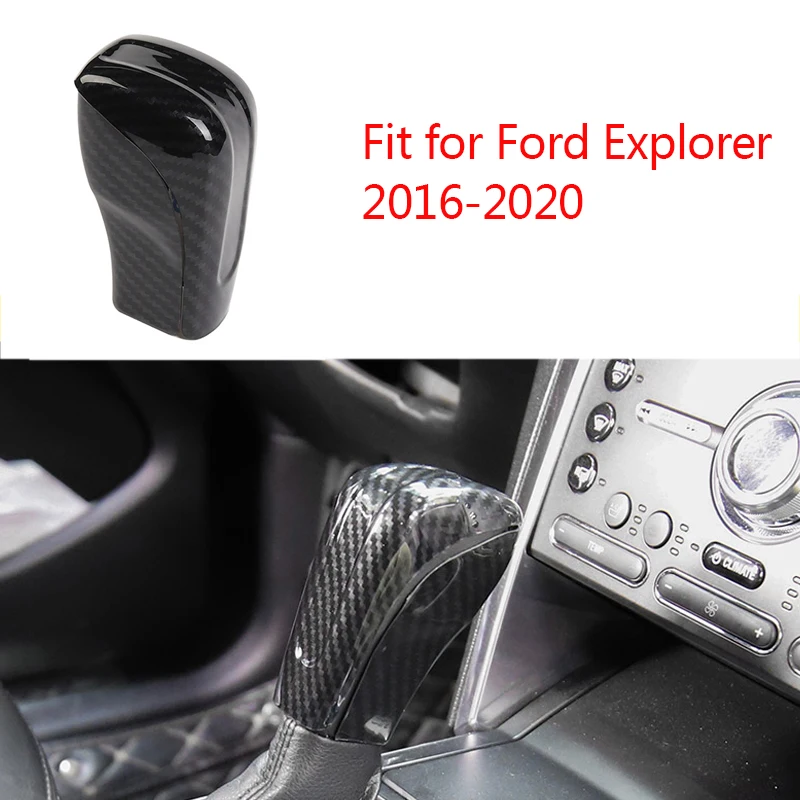 

3pcs/set Gear Lever Shift Handle Knob Cover Trim fit for Ford Explorer 2016 2017 2018 2019 2020 ABS Carbon Fiber Texture