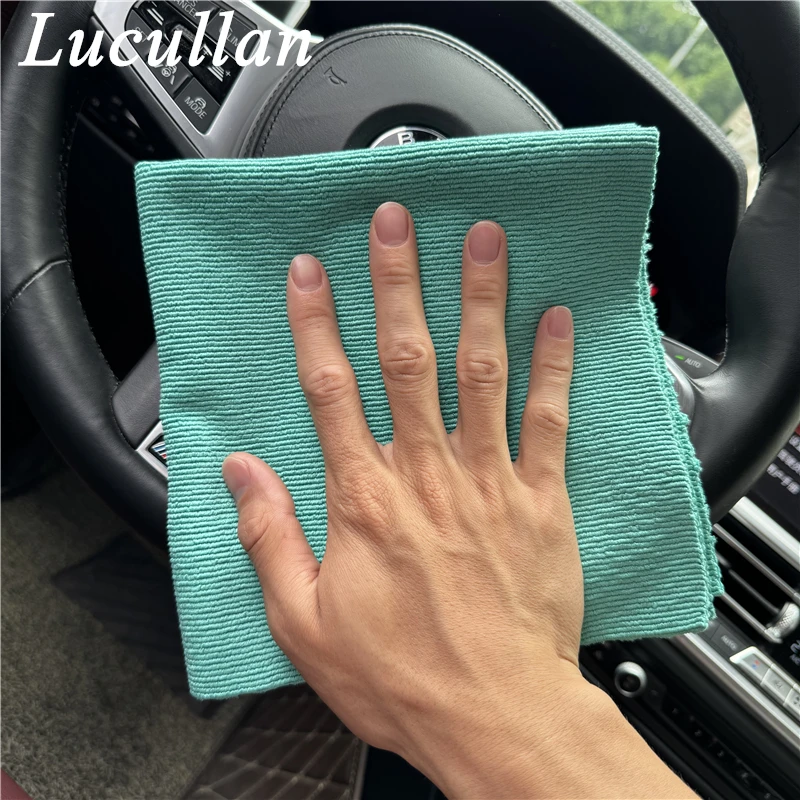 Lucullan Dual-Pile Lint Free Microfiber Interior Cleaning Cloth 40X40CM Ultra Soft Premium Bubble Towel
