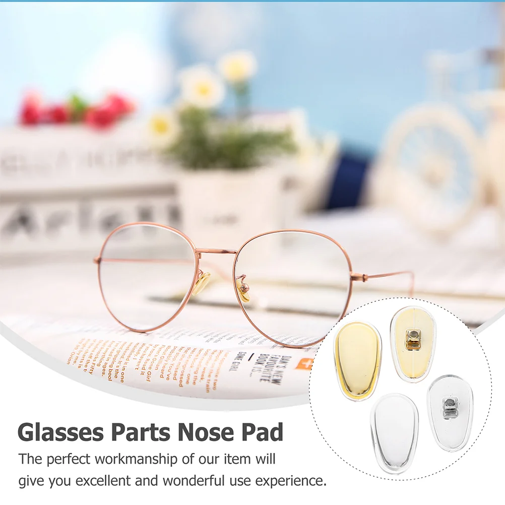 12 Pairs Glasses Nose Pads Supplies Sunglasses Non-slip Frame Cushion Silicone Anti-skid Practical Accessories