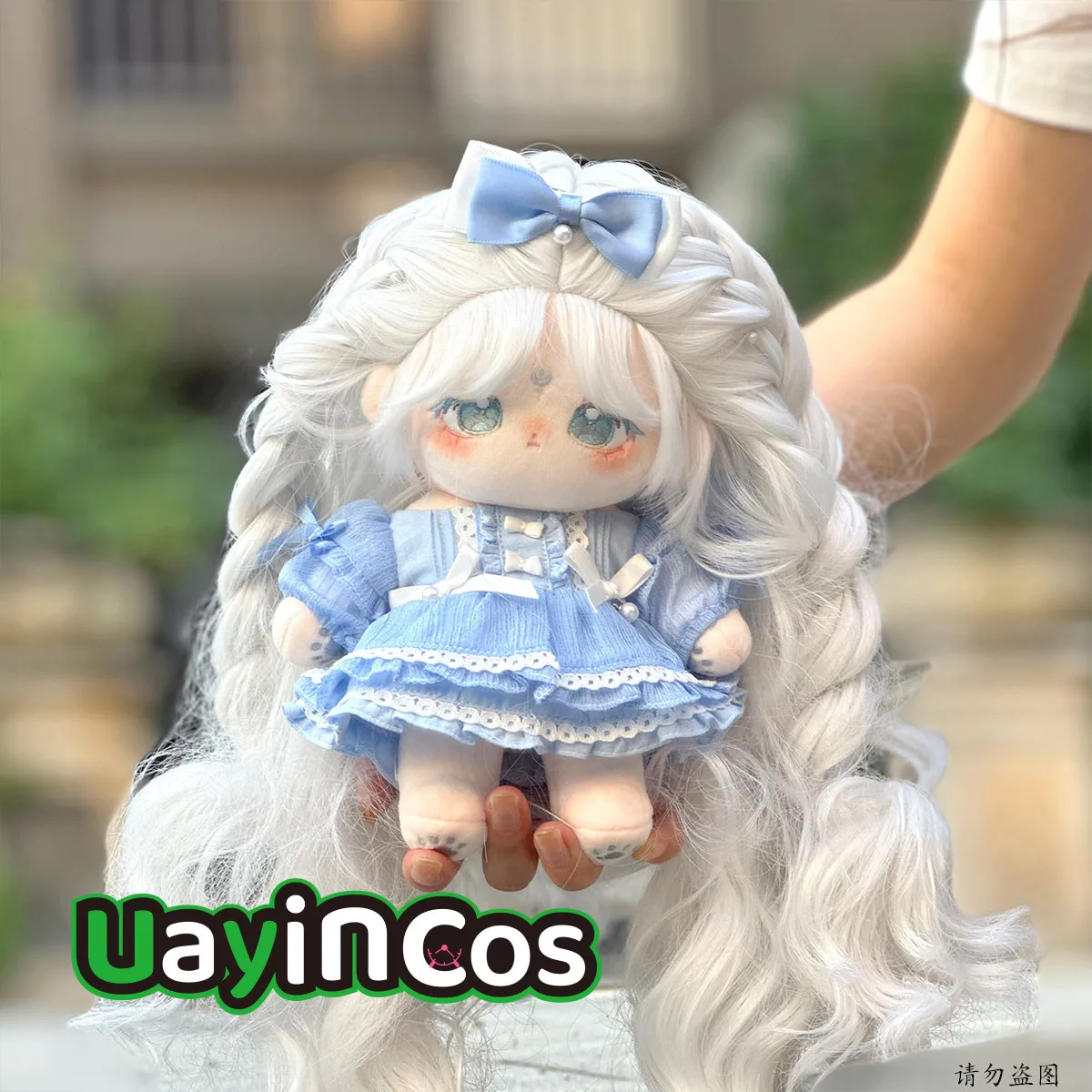 10cm 20cm  Doll Clothes Blue Tears Pearl Hairpin French Princess Sweet Dress Skirt Stuffed Plush Doll Accessories Anime Toy Kids