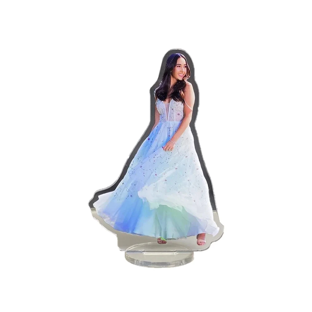 Personalized 2D Acrylic Photo Stand Custom Upload Couple Portrait Wedding Table Ornament Keepsake Gift view 5
