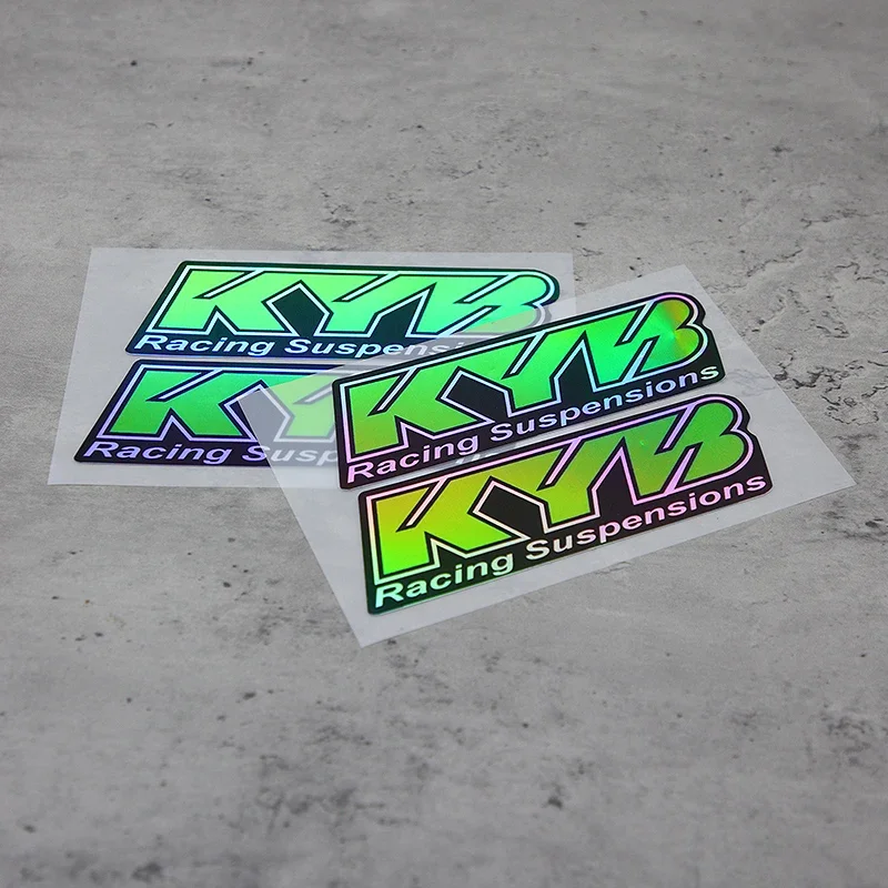 2PCS/SET Stiker Suspensi Balap KYB Berwarna-warni, Ideal untuk Kustomisasi Kendaraan, Menampilkan Identitas Merek dalam Balap