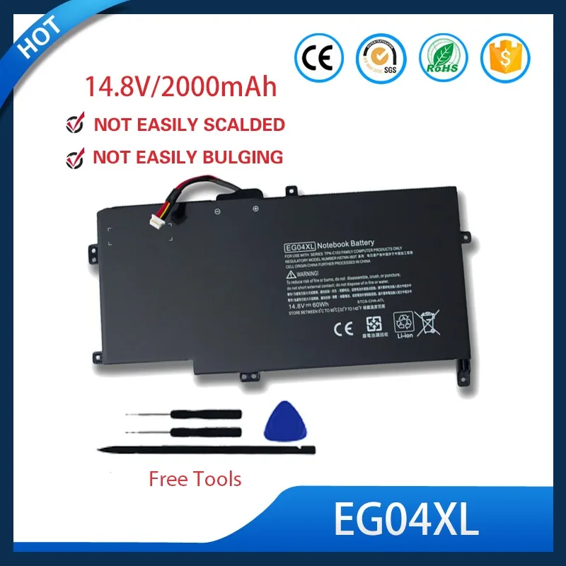 

EG04XL Battery For HP ENVY 6 TPN-C103 TPN-C108 HSTNN-DB3T 14.8V 60Wh 4000mAh