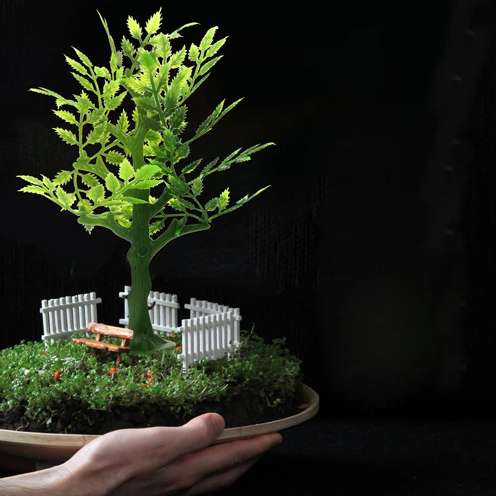 10 個人工緑の木モデルツリー S テーブルシーン写真小道具 DIY おもちゃティーンエイジャーの建物アクセサリー現実的な外観