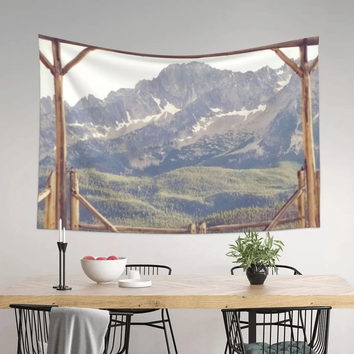 

Western Mountain Ranch Tapestry Wall Carpet Bedroom Decor Aesthetic Decoration Aesthetic Room Decoration Accessories Tapestry