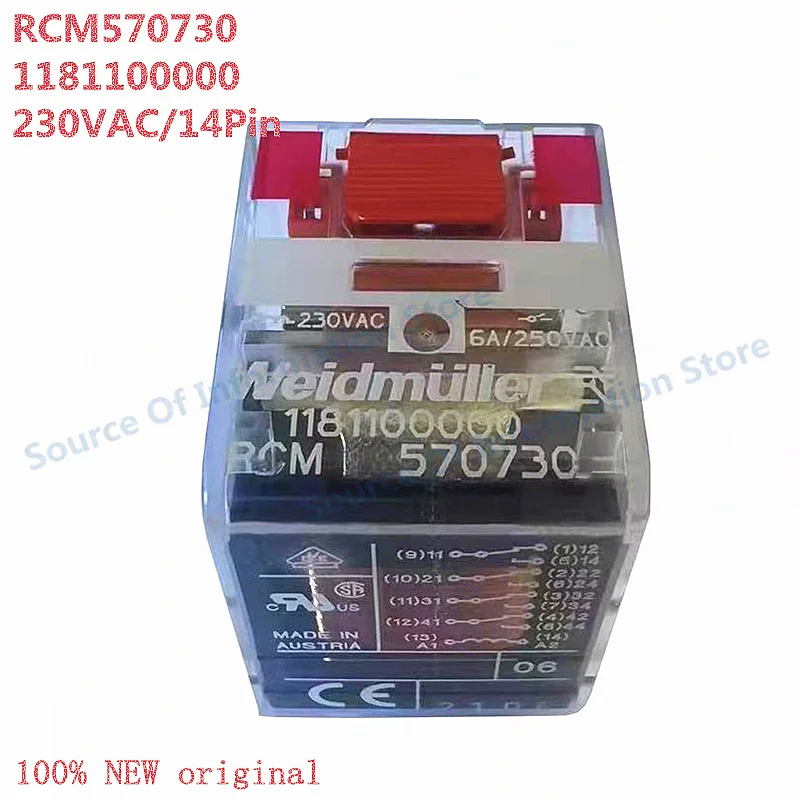

Weidmüller RCM570730 Relay 14-Pin 6A 230VAC 1181100000 for Electronic Components Market