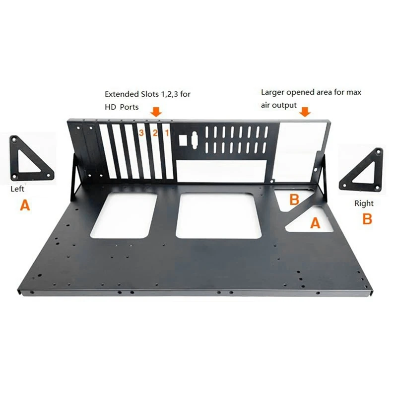 Open Chassis Frame Widely Body Heat Dissipation Design Thickened Mother Board Bracket For ATX/M-ATX/ITX Motherboards