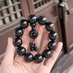 Ebony Men's Bracelet Hand String 20mm Wood Jewelry