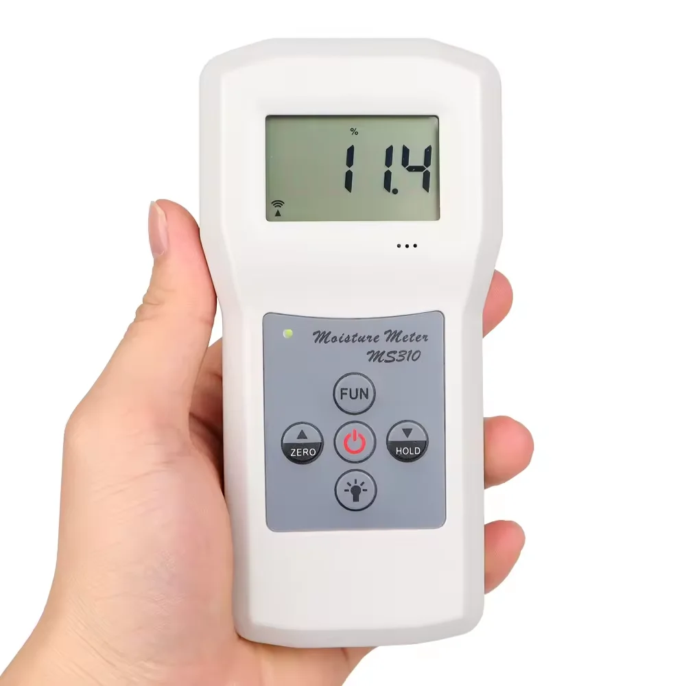 High Precision MS310 Digital 0-90% Hygrometer Induction Wood Textile Moisture Meter Lumber Detector with Backlight