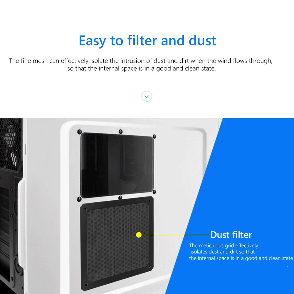 

PC Case Magnetic Dust Filter Mesh Cover for PC Case Cooling Fan Power Supply Cooling Accessories