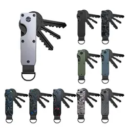 Smart Holds 2-6 Keys Key Organizer with Screwdriver Metal Key Case Holder Minimalist Keys Fob Keys Less Than 6.2cm