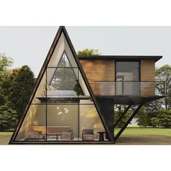 Prefabricated Buying Houses Buying Steel Frame Wooden Detachable House Prefab Triangle House