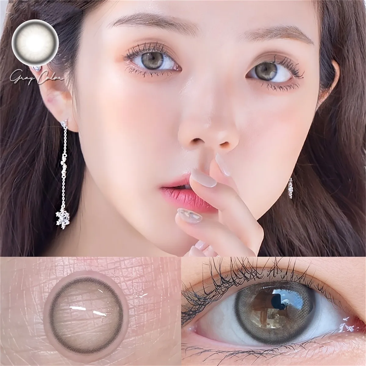 1106-57 lentes de contacto de colores cherrycon para ojos 1 par Cosplay prescripción para miopía 0-800 grados lentes de contacto miopía anual