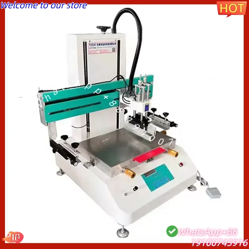 2026Hot 4060PV Semi-Auto Screen Printing Machine, Microcomputer Controlled, Vacuum Adsorption Table for Precision Flat