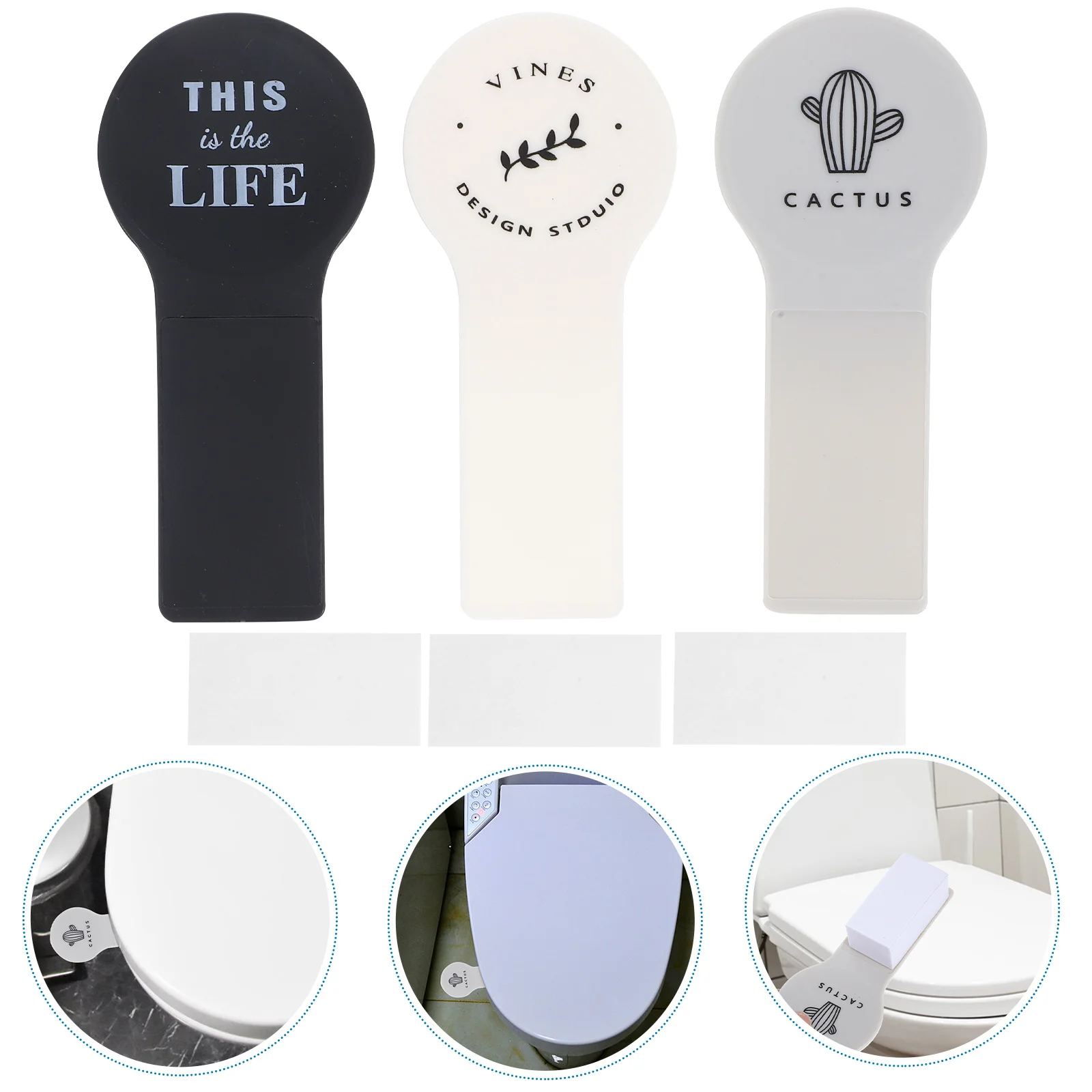 

3pcs Lid Lifter Durable Plastic Bathroom Accessory Anti-Touching Toilet Seat Handle Convenient Toilet Cover Lifter For Home