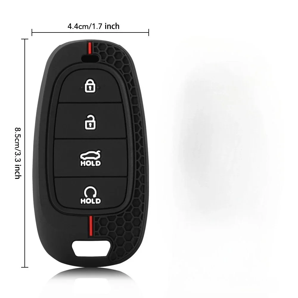 سلسلة مفاتيح من السيليكون غطاء مفتاح السيارة فوب لشركة هيونداي سوناتا Sel Ev 6 Ev 8 IONIQ 5 Nexo DN8 Fe توكسون سوناتا ستاريا NX4 أيونيك #3