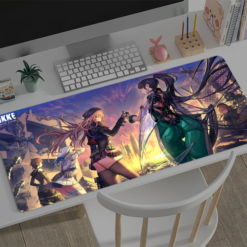 Mouse Pad Large NIKKE Gamer Keyboard Mat Pads Gaming Desk Protector Laptops Non-Slip Mousepad Deskmat PC carpet Anime Mousepad