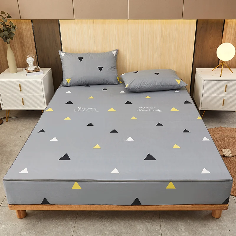 6-Sided Waterproof Mattress Cover with Zipper Customized Size Soft Fitted Sheet Antibacterial Breathable Mattress Pad Protector