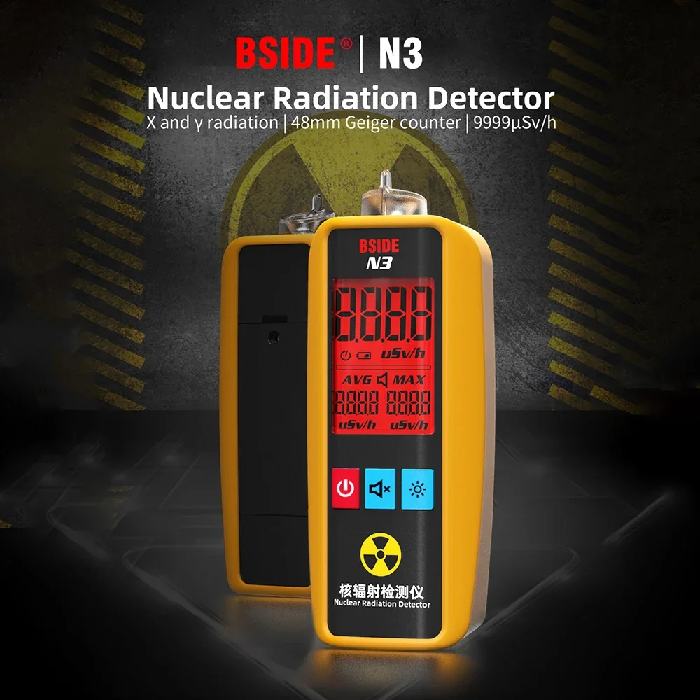 

BSIDE New Nuclear Radiation Detector Geiger Counter Portable Personal Dosimeter X-ray γ-ray β-ray Radioactivity Marble Tester