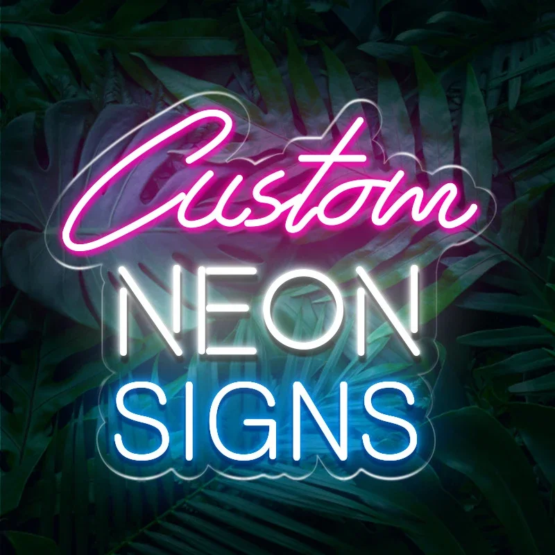 

Private Custom Neon Sign Personalised Name Design Business Logo Room Wall LED Light Birthday Party Wedding Decoration Neon Signs