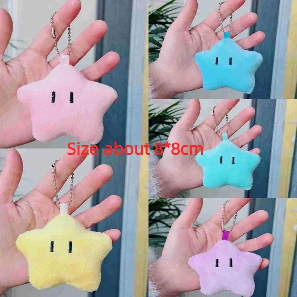 Kolorowe, urocze gwiazdki, miękkie zabawki, breloczki z gwiazdkami, puszysta biżuteria modowa, zawieszki do kluczyków samochodowych, akcesoria do plecaków.