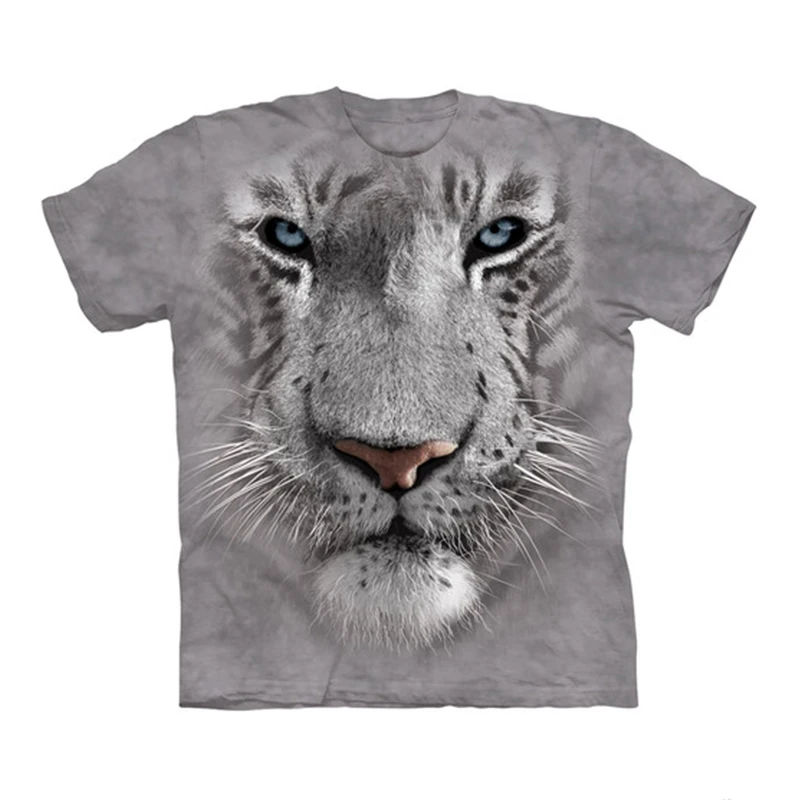 2024 Tiger T-shirt For Men Animals Print Short Sleeve Tops 3D Casual Street Men\'s Tee Shirts Oversized Male Vintage Clothing 4XL