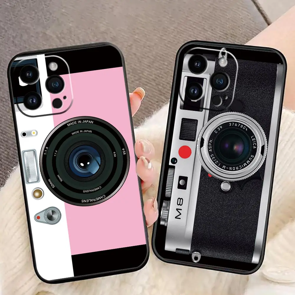 

Phone Case For iphone 14 13 12 11 Pro XS Max Mini X XR SE APPLE 15 16 8 7 Plus Phone Case Shell Classic Fashion Camera Lens