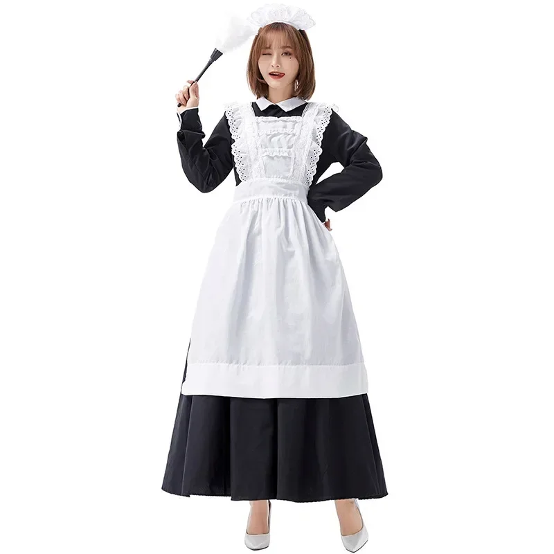 

Dressing Up In Coffee Shop Waiter Costume Maid Cosplay Women Halloween Costume For Adult