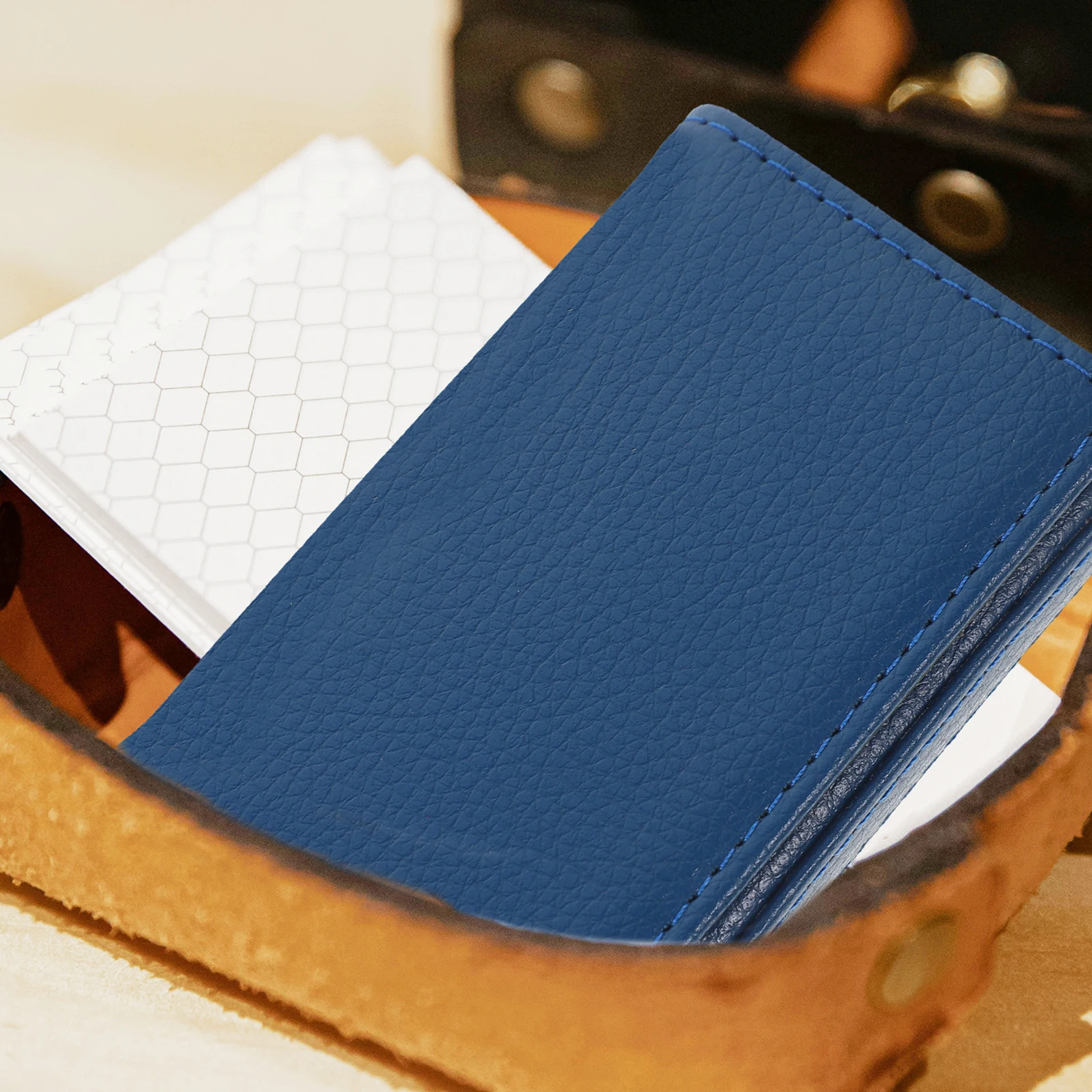 

Business Card Case Cards Storage Box Large Capacity PU ganizer Container Waterproof Desktop Holder Gift for Business