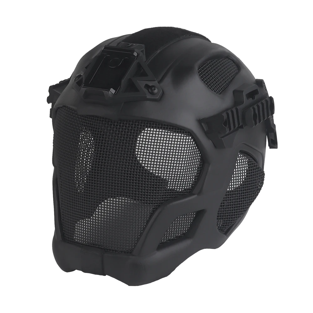 wosport-w23-tactical-helmet-steel-mesh-structure-side-rails-night-vision-mount-hook-loop-panel-airsoft-outdoor-training-gear