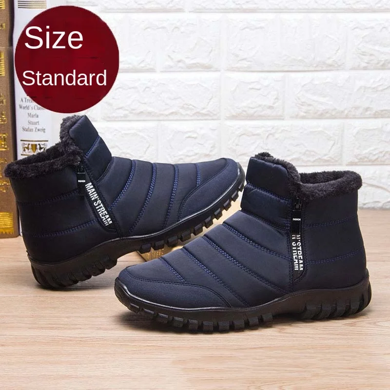 2024 Winter Men Ankle Snow Boot Waterproof Non Slip Shoe for Men Casual Keep Warm Plush Plu Size Couple Footwear Chaussure Homme