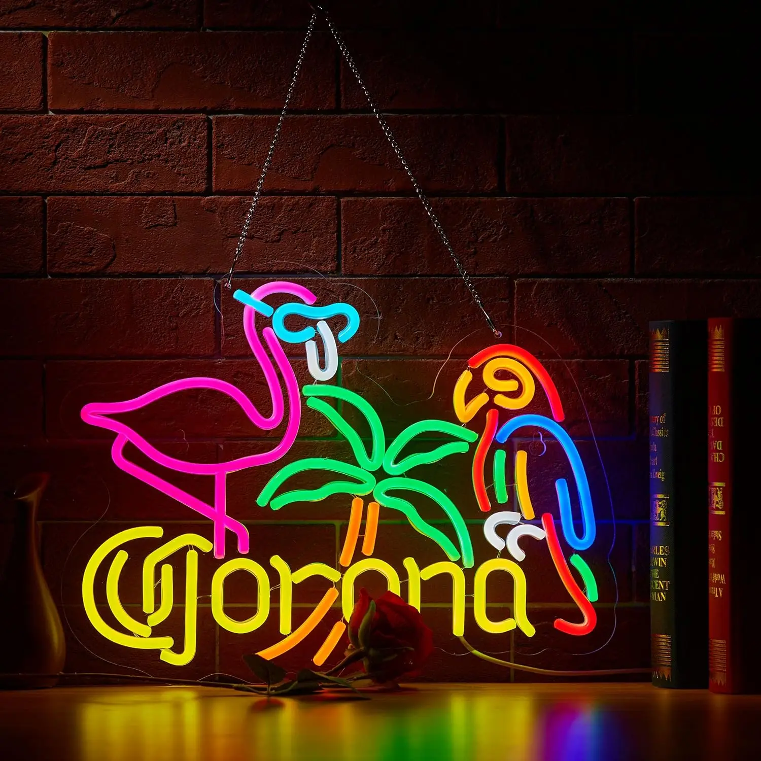 

Beer Bar Neon Sign Bussiness USB Flamingo Parrot Coro LED Neon Light for Restaurant Store Party Bedroom Decoration Gift