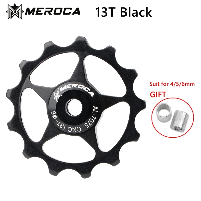 MEROCA 2 stücke MTB Rennrad Schaltwerk Pulley Set Fahrrad Jockey Guide Rad Unterstützung 8-11 Geschwindigkeit 11T 13T für Shimano Sram – Detail 8
