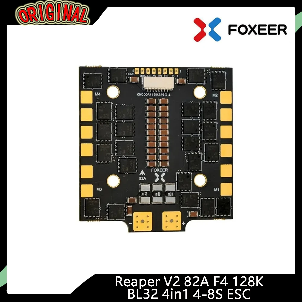 Foxeer Reaper V2 82A F4 128K BL32 4in1 4-8S ESC for FPV drones