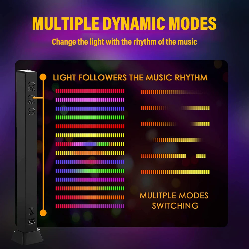 LED Rhythm Night Light RGB Music sync Bluetooth APP Control Pickup Light Computer TV Party Music Atmosphere Light