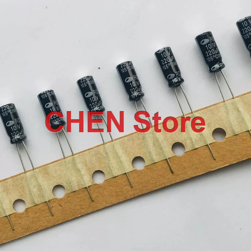 100PCS/lot original SAMWHA RD 10V220UF 5X11MM 105C 220UF 10V electrolytic capacitor free shipping