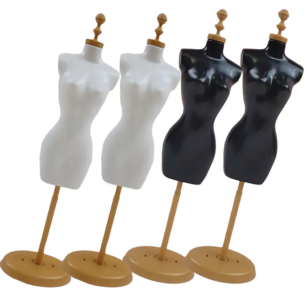 4 Pcs Model Stand Mini Mannequin Children’s Toys Fashion Abs Dress Support Childrens