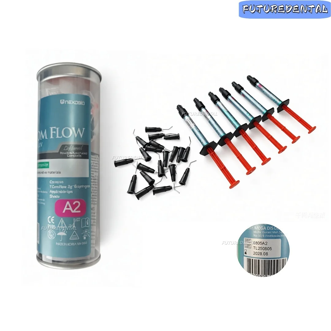Dental Dental Composite Resin Flowable Light A2  Nano Hybrid Teeth Repair Light curing Resin Filling Material Syringe kit