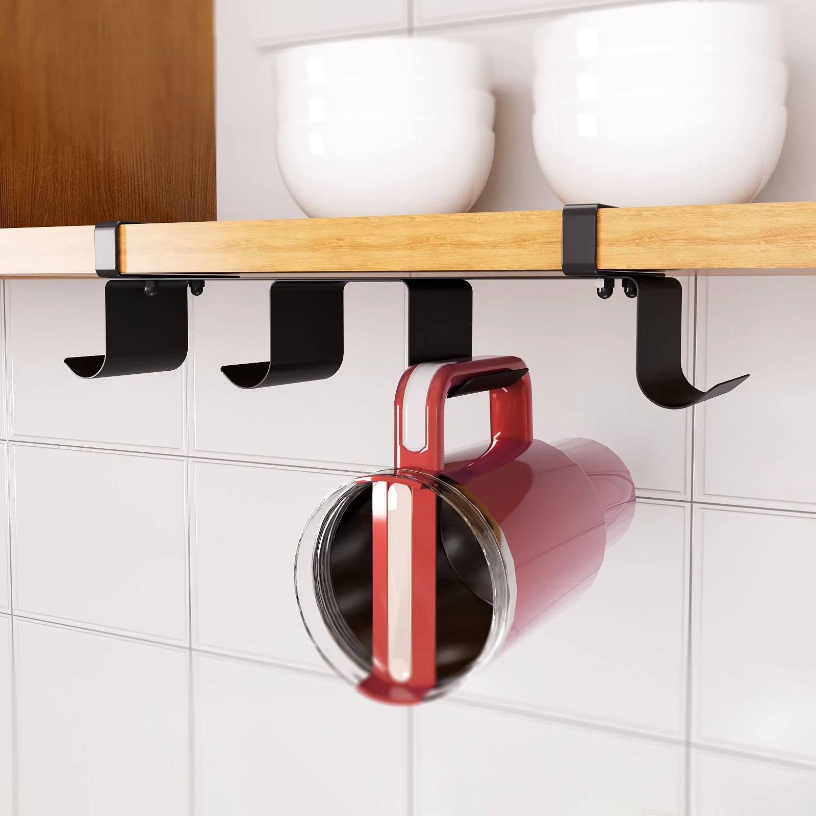 

Under Cabinet Water Bottle Organizer Kitchen Kitchenware Tumbler Hook Organizer Carbon Steel Water Bottle Hanging Holder