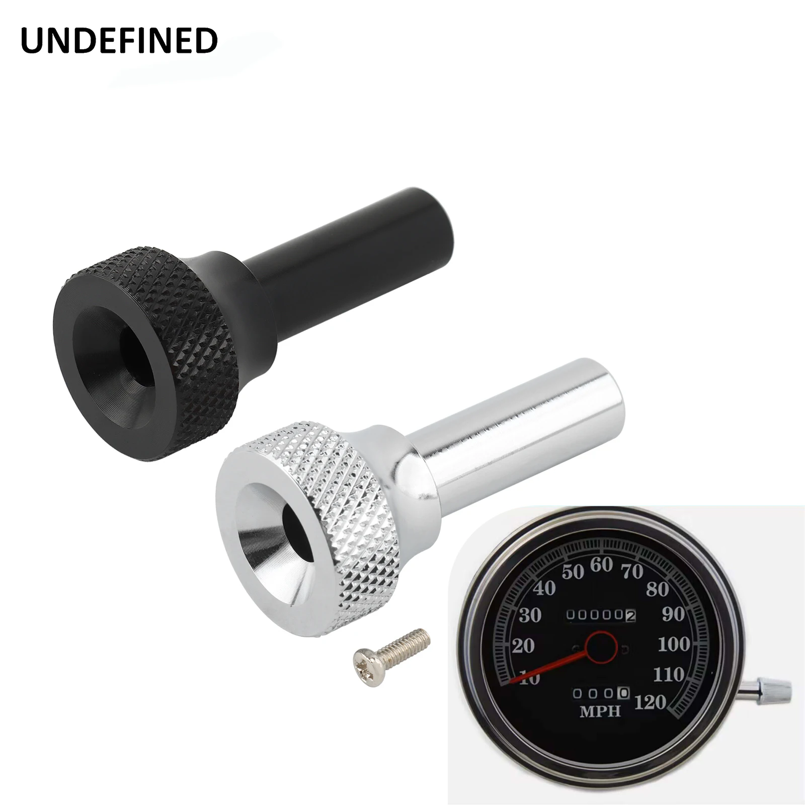 Black Chrome Motorcycle Speedometer Trip Reset Knob Replaces OEM 67215-89/67117-85 Fit For Harley Softail Wide Glide 1990-1995