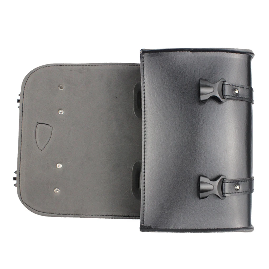 PU Motorcycle Side Bag With Buckles Waterproof Large Capacity Strong Structure Wear-resistant