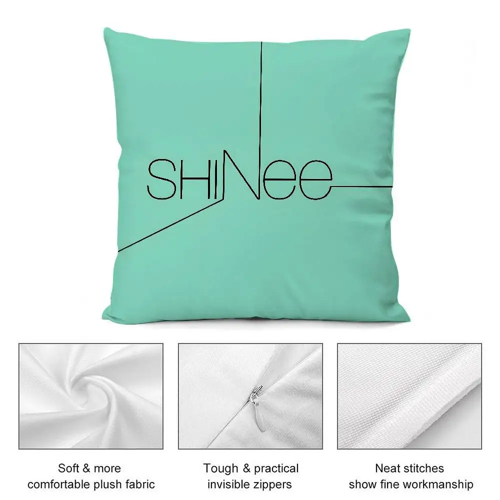 Kpop S-S-SHINee كيس وسادة قصير أفخم الوجهين طباعة مربع رمي وسادة تغطي وسادة ديكور المنزل أريكة #5