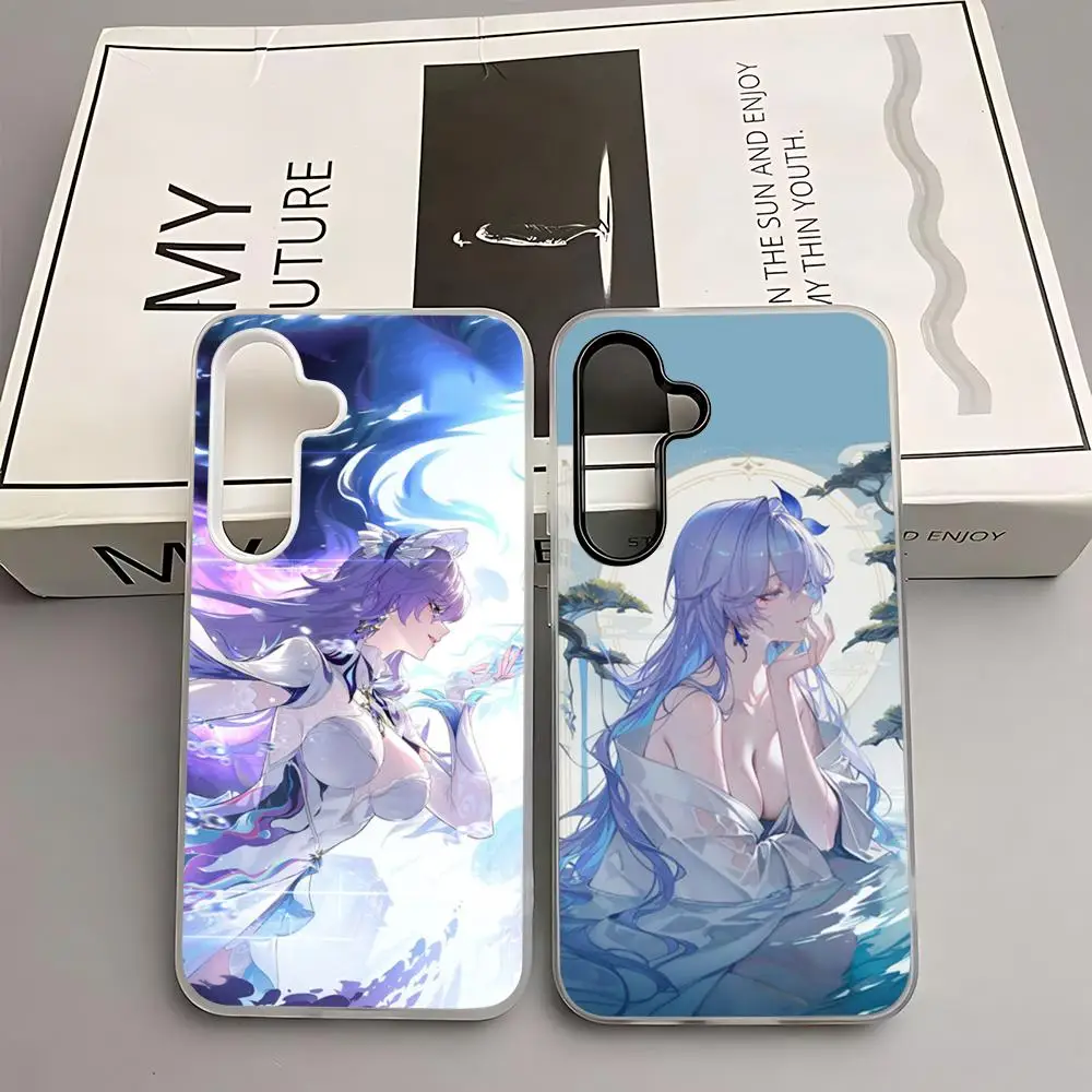 Cantarella Wuthering Waves Phone Case for Samsung A16 A56 A36 A26 A55 A54 A15 A35 A25 White 2-in-1 Jelly case
