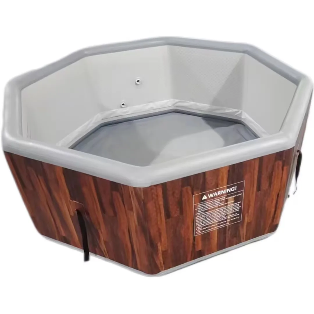 Hight Quality Drop Stitch Large Round Inflatable Hot Tub Portable Outdoor Heated Spa Pool With Remote Control