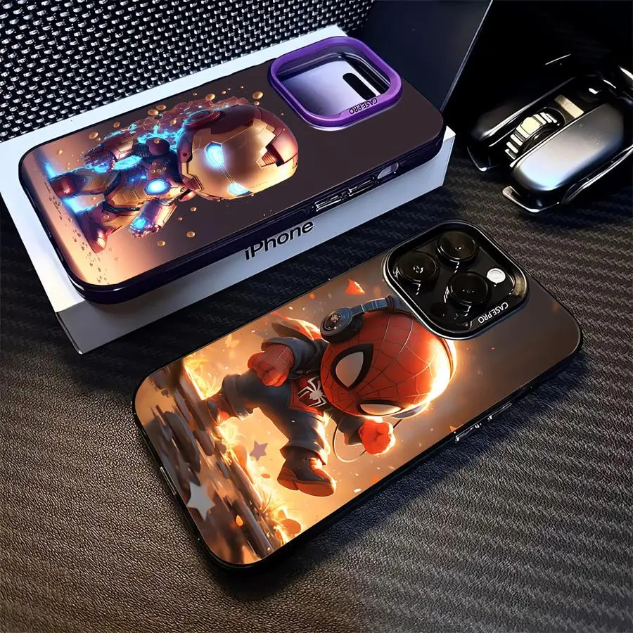 Marvel Sipider Man Phone Case for iPhone 15 16 Pro Max 14 13 12 11 XS 14 Pro Max X XR 16 Plus Shockproof Soft Cover