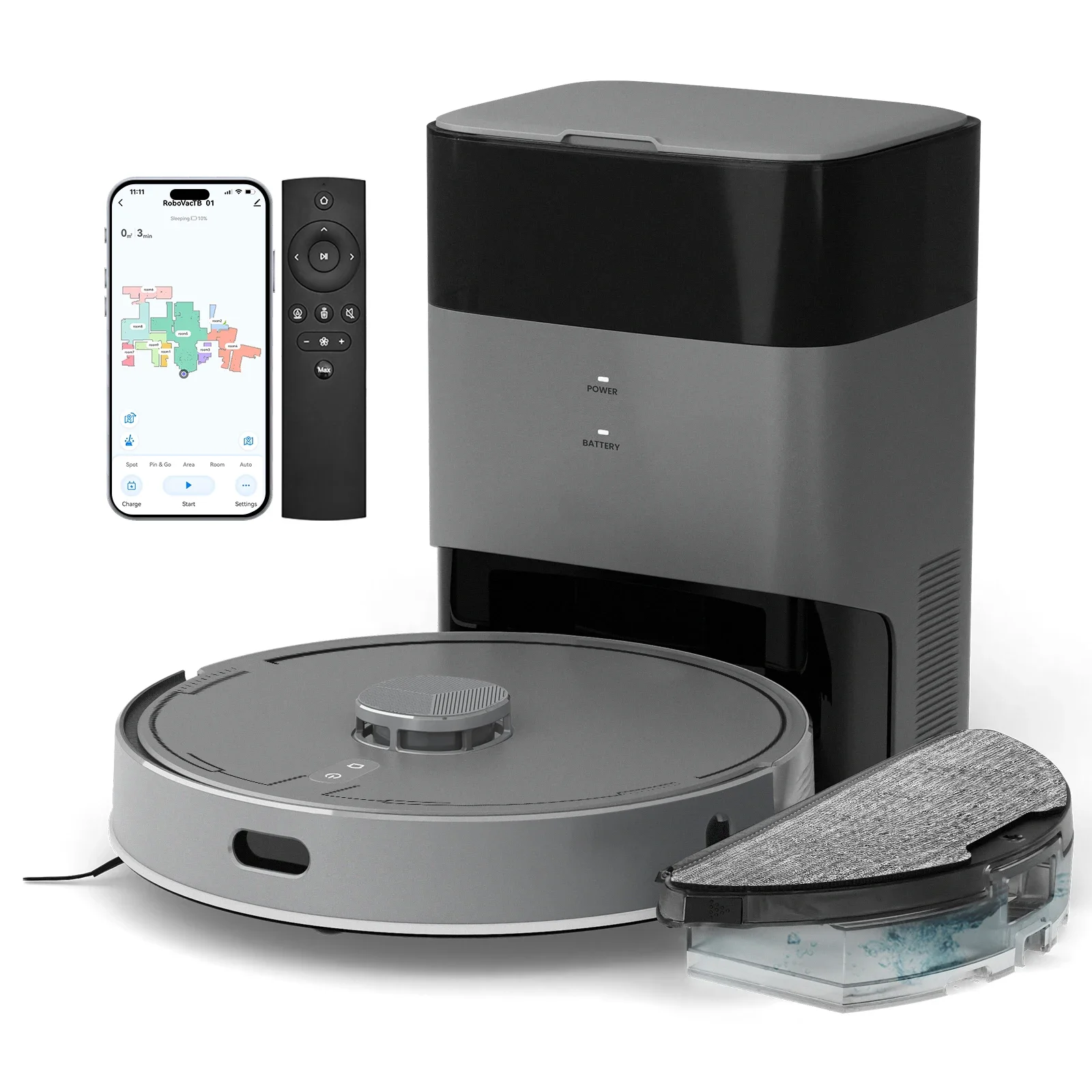 5500pa Ultrasonic Carpet Sweeping Pet Area Robot Vacuum Cleaner Self Emptying Auto Recharger Robot Floor Water Mop