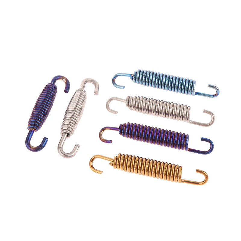 Molle di scarico marmitta universale in acciaio inossidabile da 2 pezzi Molle silenziatore per sistema di scarico moto con gancio a molla elastica