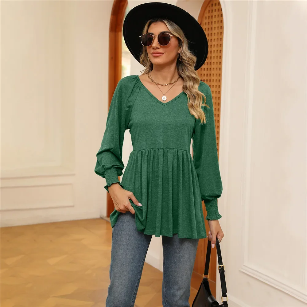 

Woman Clothing Summer T-shirt Long Sleeve Top Tees Korean Popular Clothes T Shirt for Women's Blouses White Casual Tshirt